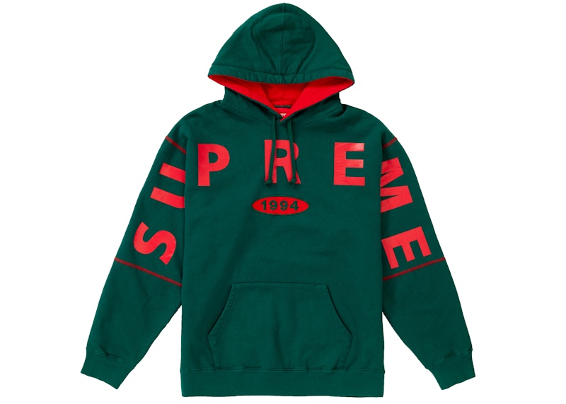 Supreme Spread Logo Hooded Sweatshirt Dark Green