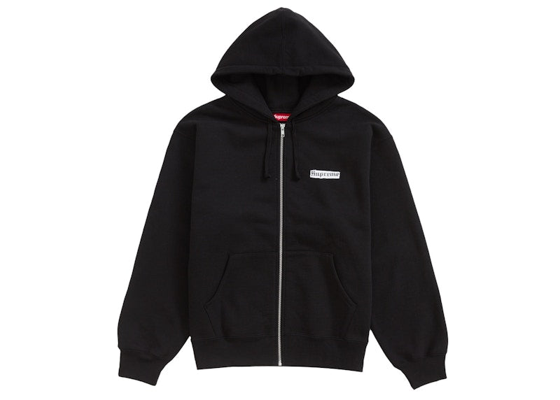 Supreme Spread Zip Up Hooded Sweatshirt Black