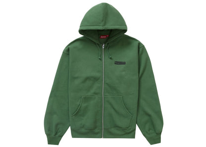 Supreme Spread Zip Up Hooded Sweatshirt Dark Olive