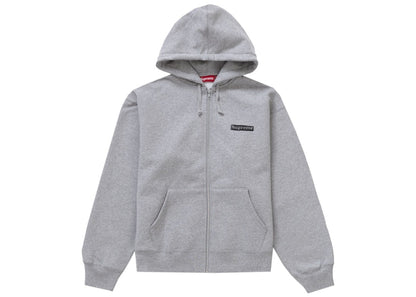 Supreme Spread Zip Up Hooded Sweatshirt Heather Grey