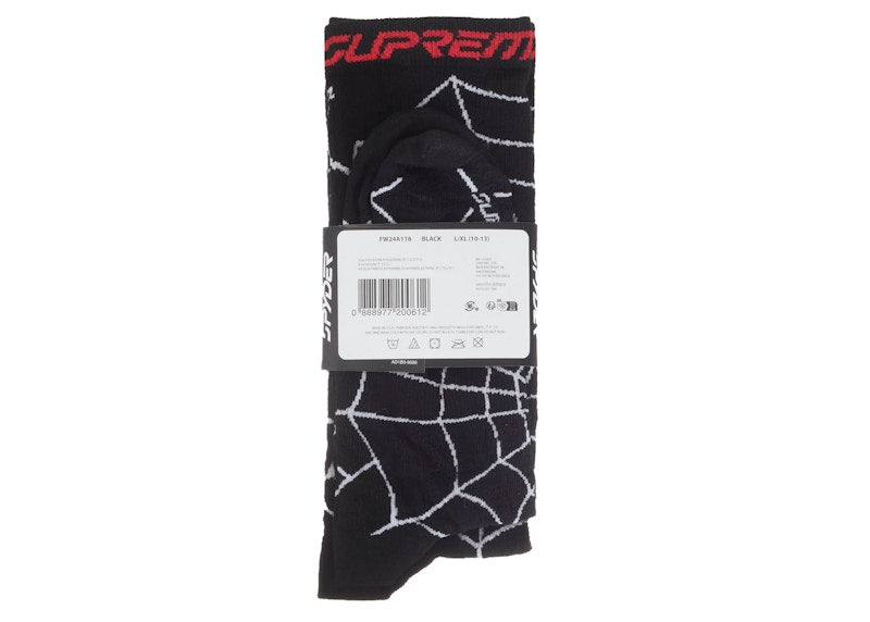 Supreme Spyder Crew Socks (1 Pack) Black
