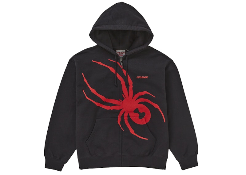 Supreme Spyder Zip Up Hooded Sweatshirt Black
