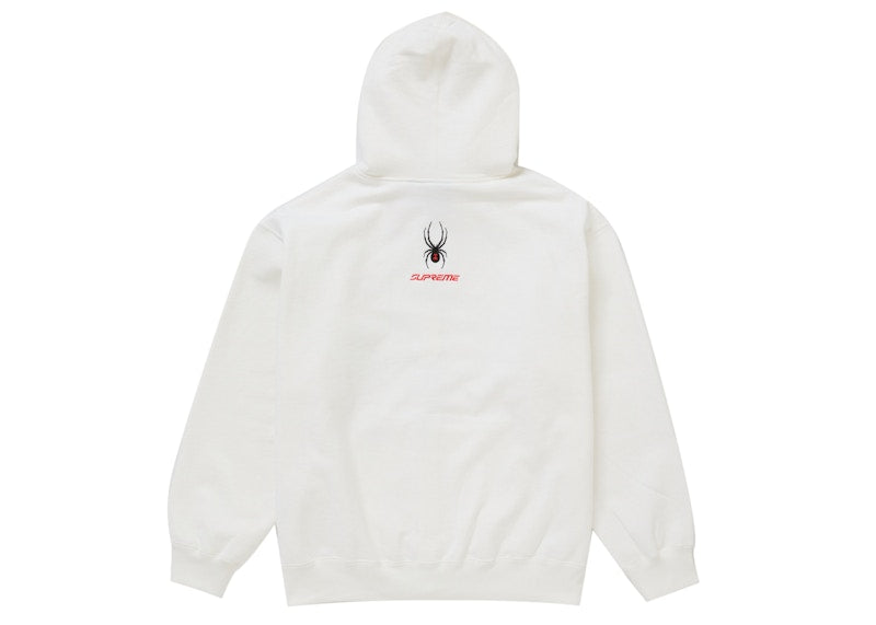 Supreme Spyder Zip Up Hooded Sweatshirt White