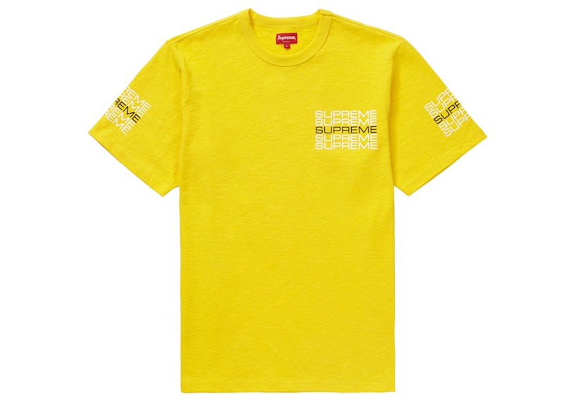 Supreme Stack Logo Tee Yellow