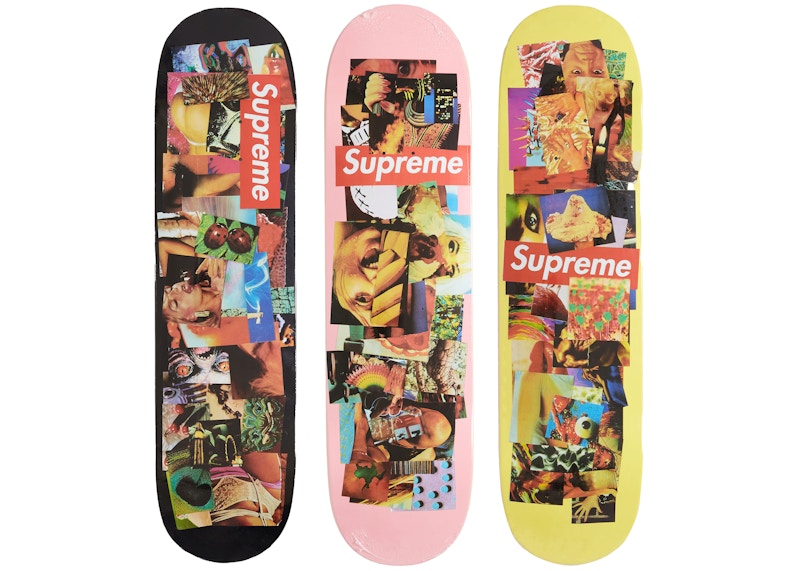 Supreme Stack Skateboard Deck Set Pink/Black/Yellow