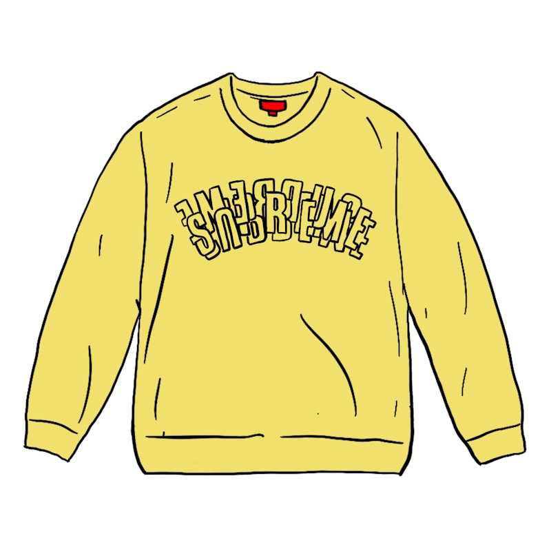Supreme Stacked Crewneck Light Lemon