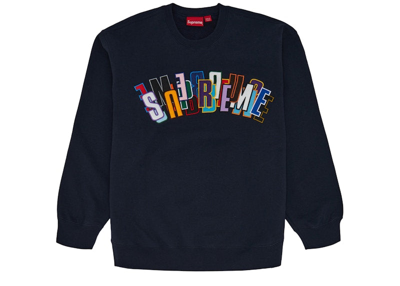 Supreme Stacked Crewneck Navy