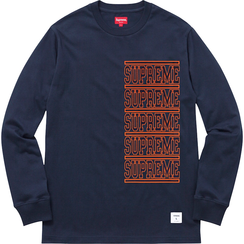 Supreme Stacked L/S Top Navy
