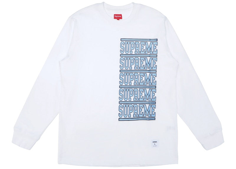 Supreme Stacked L/S Top White