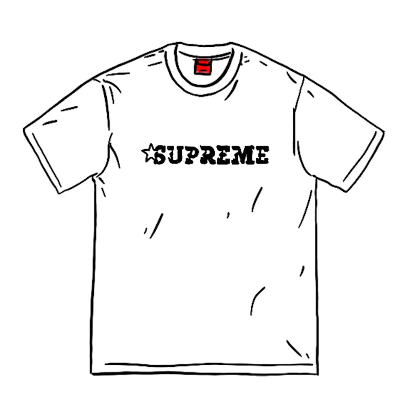 Supreme Star Logo S/S Top White