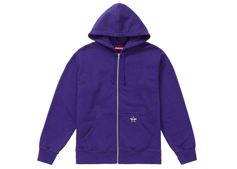 Supreme Star Zip Up Sweatshirt Purple