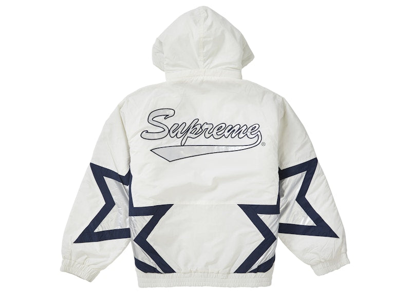 Supreme Stars Puffy Jacket White