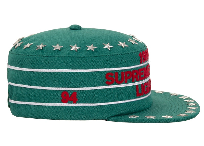 Supreme Stars Studded Pillbox Hat Green