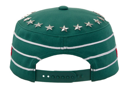Supreme Stars Studded Pillbox Hat Green