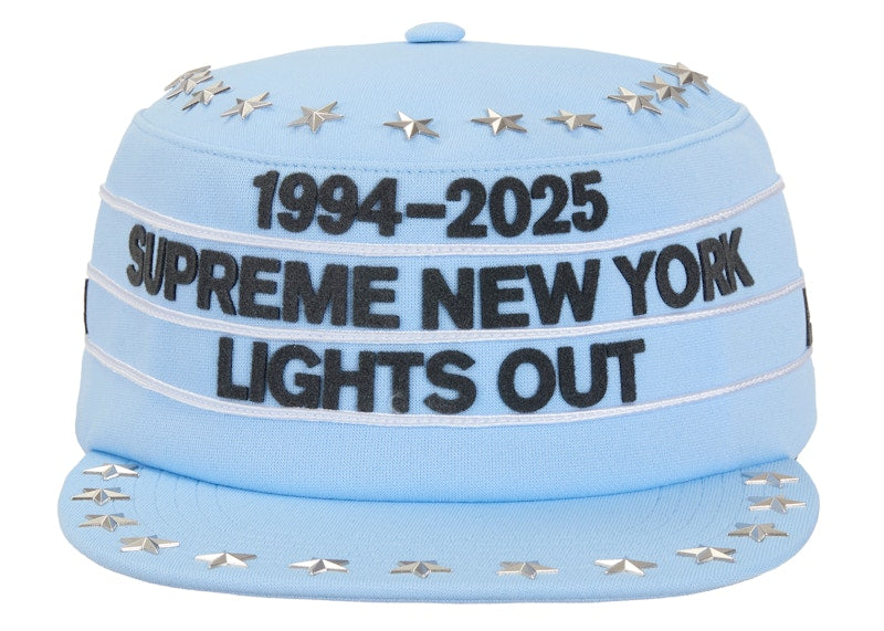 Supreme Stars Studded Pillbox Hat Light Blue