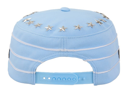 Supreme Stars Studded Pillbox Hat Light Blue