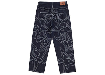Supreme Stars Topstitch Baggy Jean Indigo
