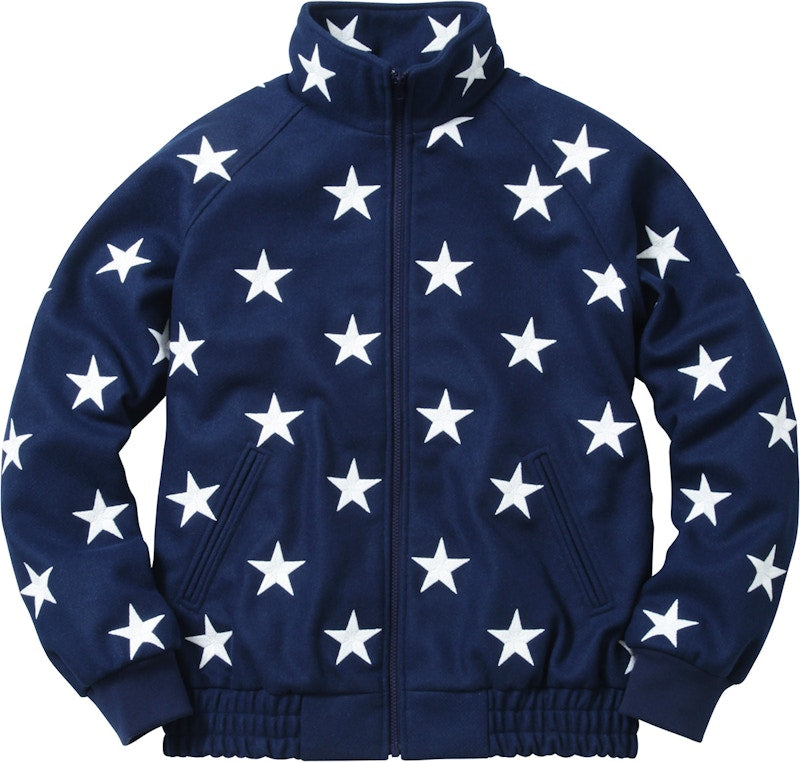 Supreme Stars Zip Stadium Jacket Navy