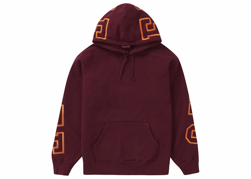 Supreme State Hooded Sweatshirt Burgundy