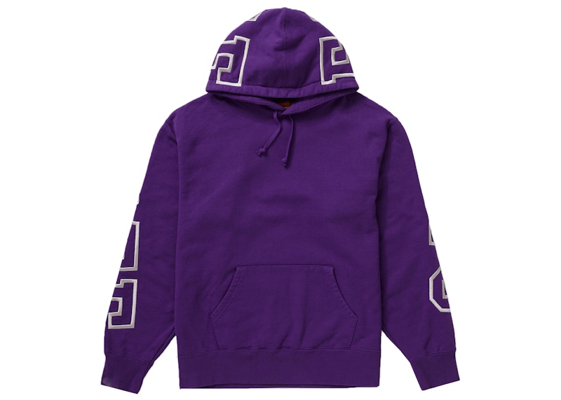 Supreme State Hooded Sweatshirt Purple