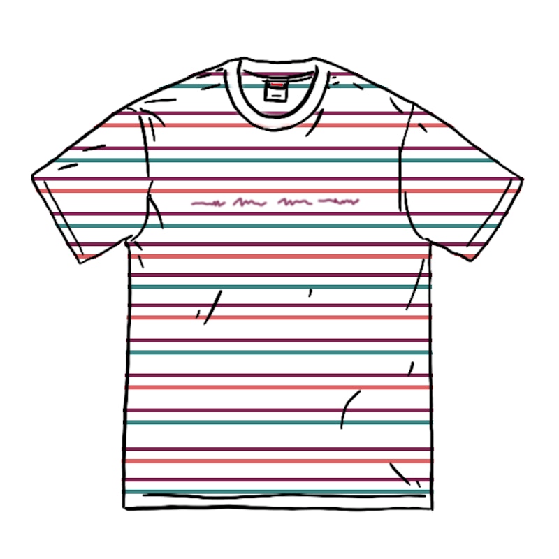 Supreme Stati Uniti Stripe S/S Top White