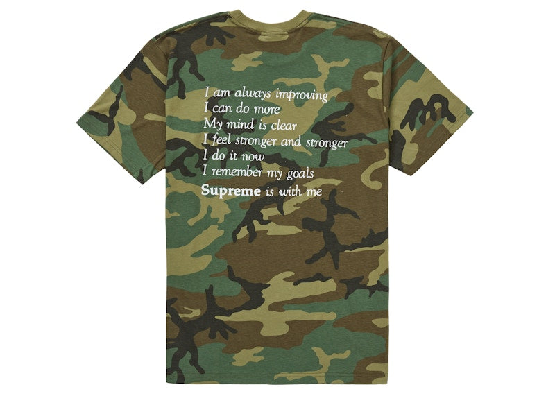 Supreme Stay Positive Tee Woodland Camo