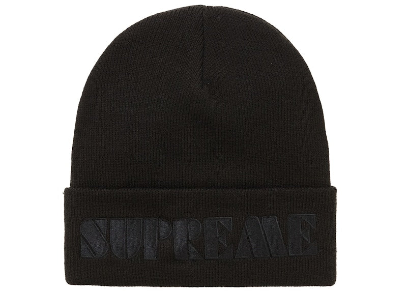 Supreme Stencil Beanie Black