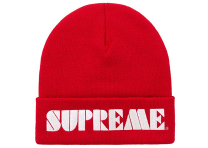 Supreme Stencil Beanie Red