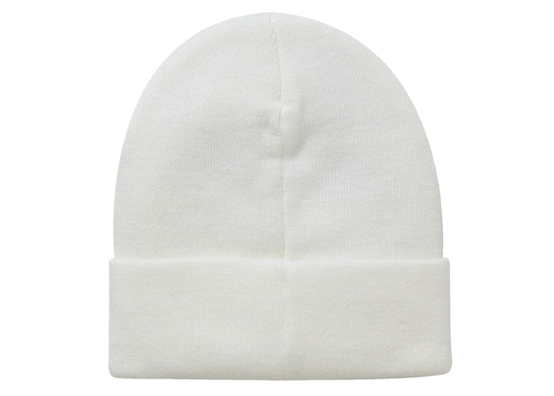 Supreme Stencil Beanie White