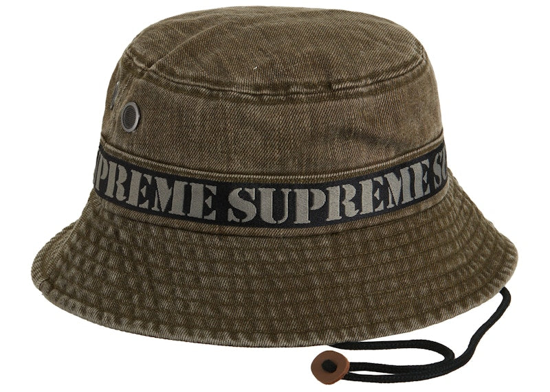 Supreme Stencil Webbing Boonie Olive