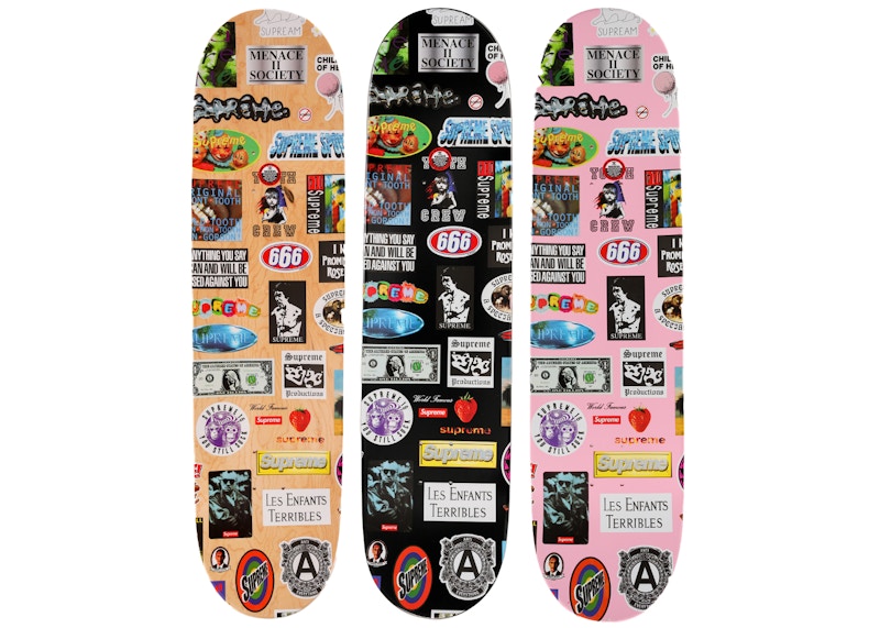 Supreme Stickers Skateboard Deck Set