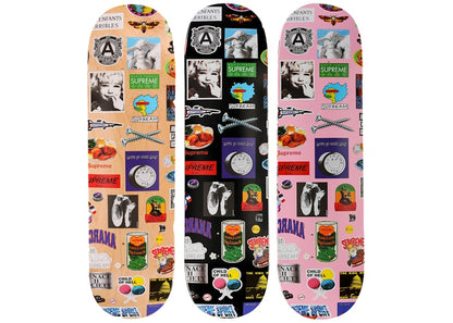 Supreme Stickers Skateboard Deck Set