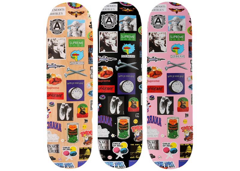 Supreme Stickers Skateboard Deck Set