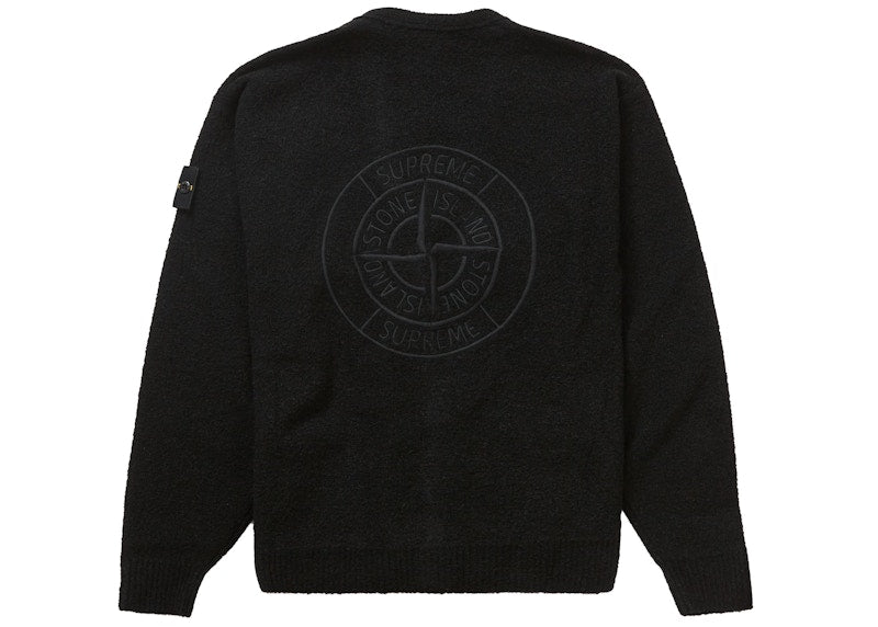 Supreme Stone Island Bouclé Cardigan Black