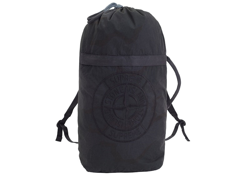 Supreme Stone Island Camo Backpack Black Camo
