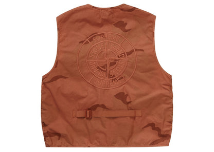 Supreme Stone Island Camo Cargo Vest Coral Camo