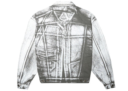 Supreme Stone Island Denim Trucker Jacket Reflective
