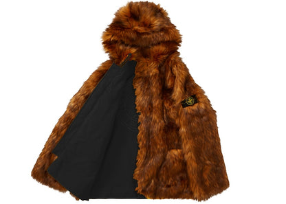 Supreme Stone Island Formula Steel Reversible Faux Fur Parka Black