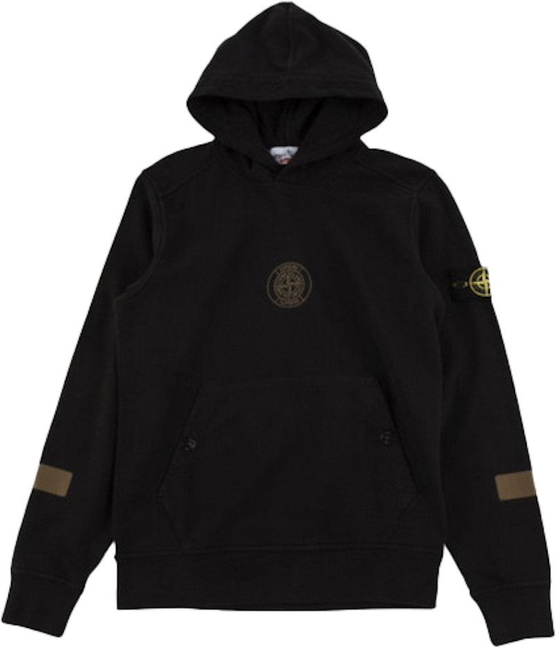 Supreme Stone Island Hooded Sweatshirt Black