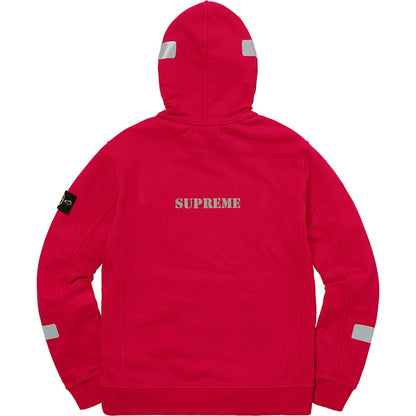 Supreme Stone Island Hooded Sweatshirt Magenta