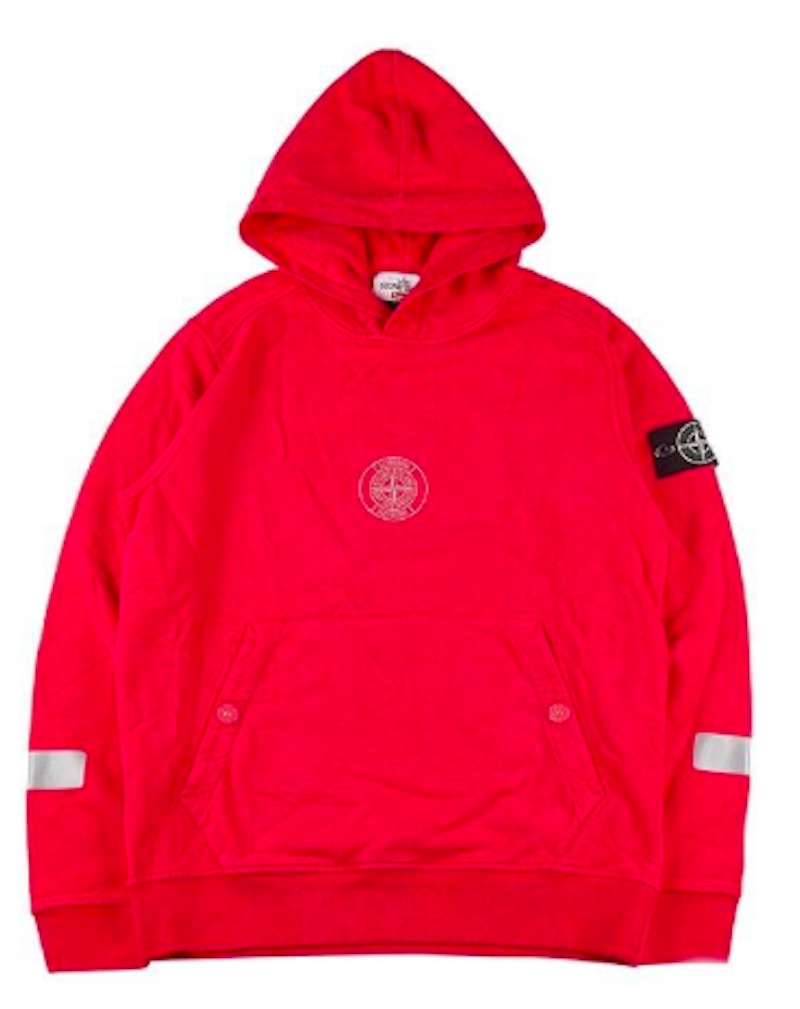 Supreme Stone Island Hooded Sweatshirt Red