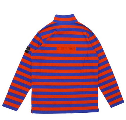 Supreme Stone Island Quarter Zip Long Sleeve Top Orange