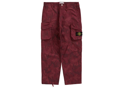 Supreme Stone Island Reactive Ice Camo Ripstop Cargo Pant Red