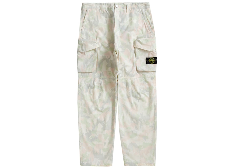 Supreme Stone Island Reactive Ice Camo Ripstop Cargo Pant Tan