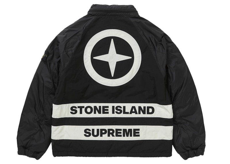 Supreme Stone Island Reversible Down Puffer Jacket Black