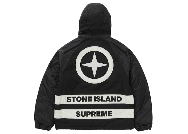 Supreme Stone Island Reversible Down Puffer Jacket Black