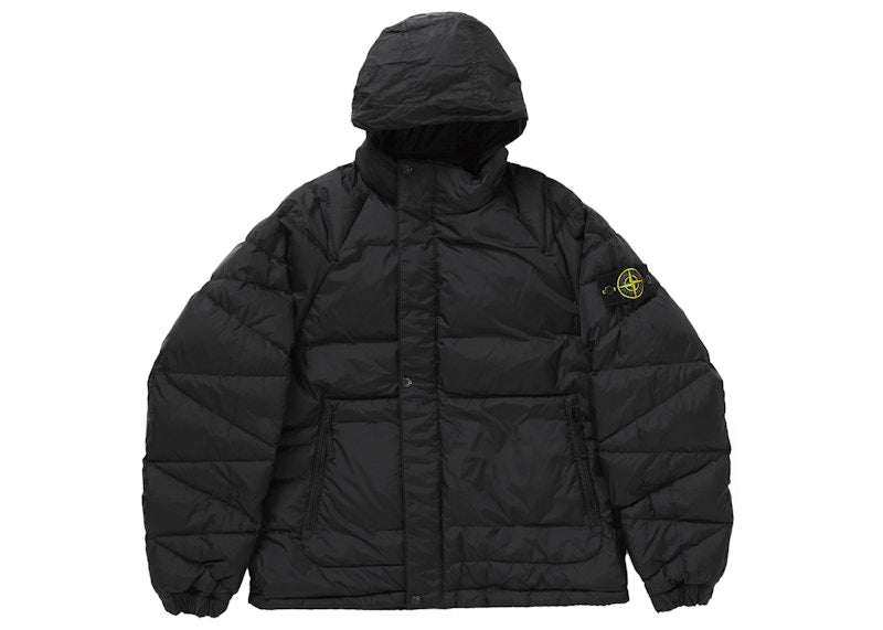 Supreme Stone Island Reversible Down Puffer Jacket Black