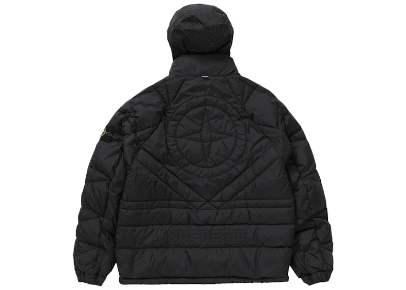 Supreme Stone Island Reversible Down Puffer Jacket Black