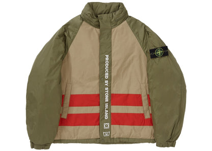 Supreme Stone Island Reversible Down Puffer Jacket Olive