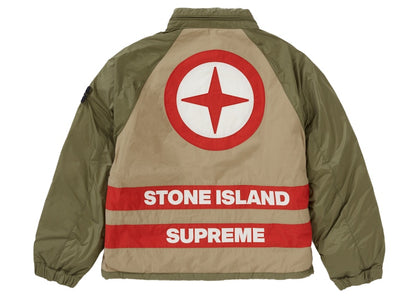 Supreme Stone Island Reversible Down Puffer Jacket Olive